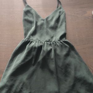 Tobi Emerald Strappy Skater Dress